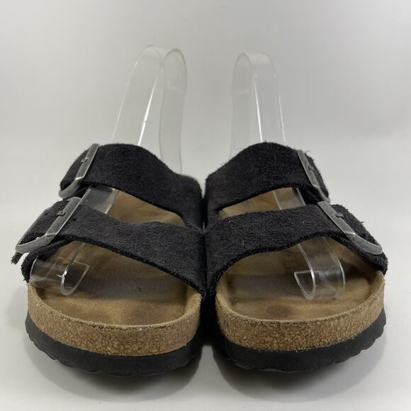 Birkenstock Arizona Sandals Womens Size 37 US 6-6.5 Midnight Blue Suede Soft FB - Picture 2 of 9